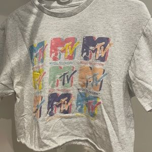Junk Food Popart MTV Cropped Tee